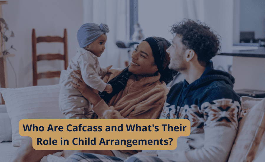 Smiling parents hold their baby at home while talking, representing a family navigating court proceedings — who are Cafcass and what is their role?